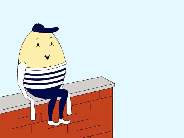 Humpty Dumpty sat on a wall